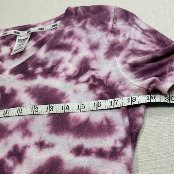 PINK Victoria's Secret Pink Tie-Dye V-Neck Tee - Picture 3 of 5